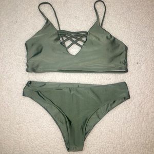 Olive green bikini!